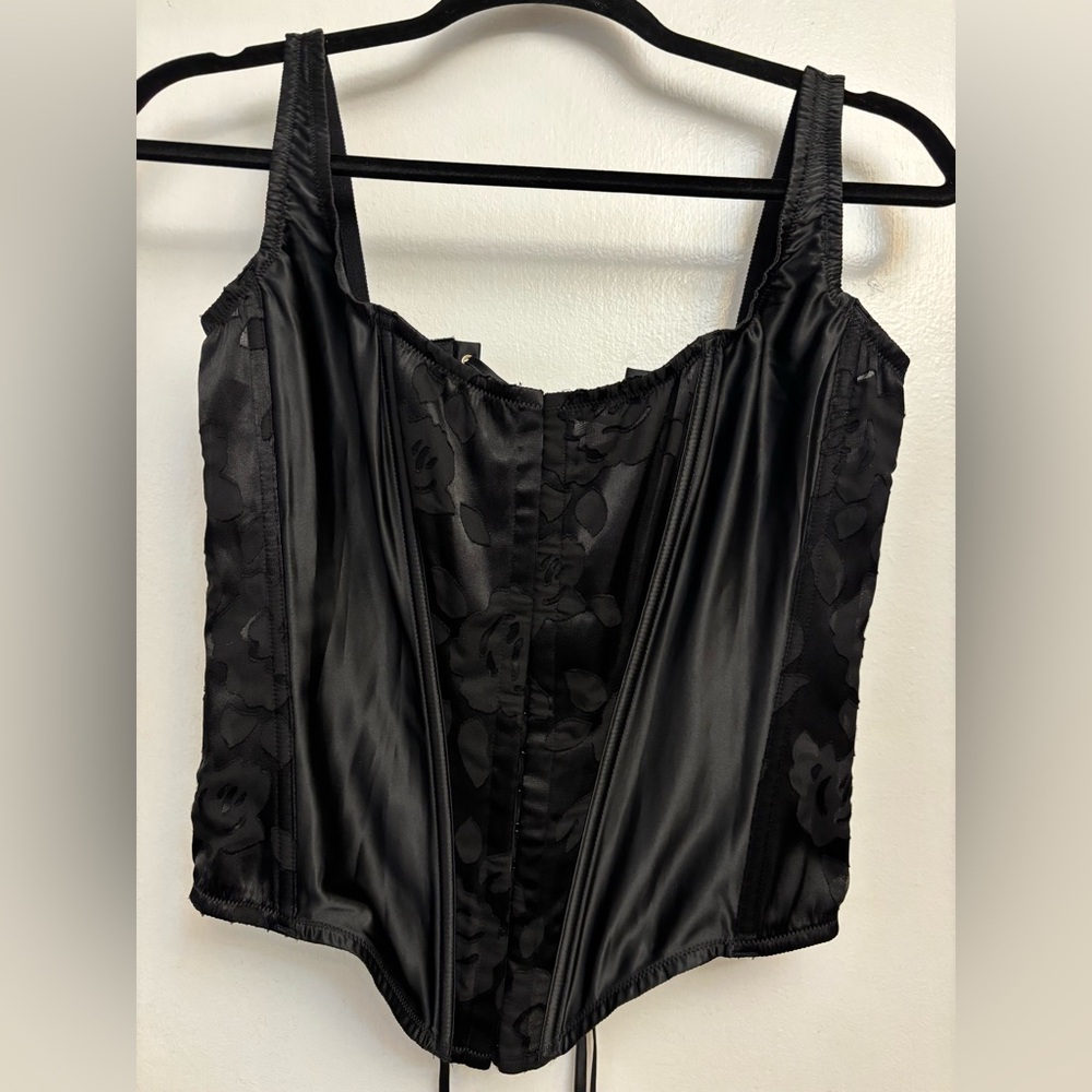 Victoria's Secret Black Floral Corset
